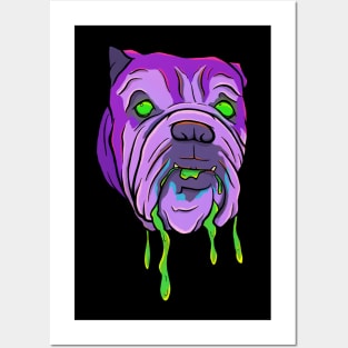 Spooky Slimey English Bulldog Posters and Art